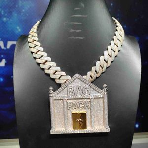 Silver 925 Moissanite Pendater Prekinter Sense Collece для мужчин Ice Out Hip Hop Jewelry Custom Pendate Collece
