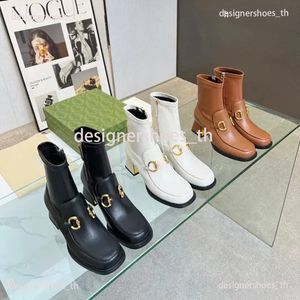 Designer Boots Women Mid Obc w Kobieta Jersey Oryginalna skórzana kostka buty zimowe buty na platformę motocyklowe botki motocyklowe