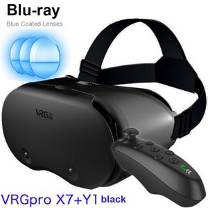 VR Glasses VRGPRO X7 3D Headset Virtual Reality Helmet For Smartphones Phone Lenses With Controllers Headphones 5 To 7 Inches 230801