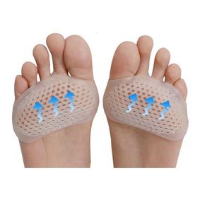 Acessórios de peças de sapato Sile Honeycomb Half Yards Palmilha Remove Mas Forefoot Pad Respirável Anti-Dor Pé Palmilha de Salto Alto Série Aleatoriamente