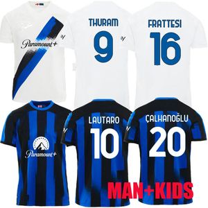 23 24 LUKAKU Soccer Jerseys AWAY Kid Kit Maillot de DZEKO LAUTARO BARELLA 2023 Maglie Football Shirt Child SECURE PARAMOUNT Kvaratskhelia Special Inters Milans