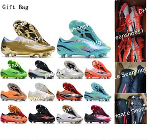 Gift Bag Quality Soccer Boots X Speedportal.1 SG Metal Spikes knit Football Cleats Mens Comfortable Soft Leather Trainers Messis Lithe Soccer Shoes Size US 6.5-11