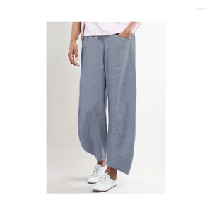 Men's Pants Fashion Y2k Woman High Waisted Pant Wide Leg Baggy Pink Trousers Summer Linen Woman's Oversize Aesthetic Clothing