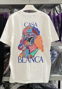 Casa Blanca للرجال tshirts الصيف casablanca tshirts رسالة عالية الجودة طباعة الأكمام قصيرة قمم القميص قميص القطن tirt للرجال النساء casablancas sh 767
