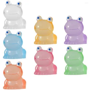 Garden Decorations 7 Pcs Animal Frog Sculptures Home Small Office Ornaments Fun Cute Desk Resin