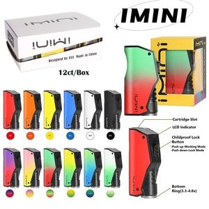 MOQ 5Pcs Imini Mod Battery 500mAh with Childproof Bottom Adjustable Voltage Battery 510 Cart Battery Plastic Metal Version Free Shipping to USA U.K. Factory Supply