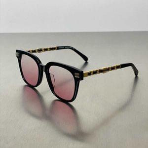 2023 Novos óculos de sol de grife de luxo Feminino Carta Alta Versão Simples Rosto Preto Armação de Óculos Plana Miopia Espelho Anti Luz Azul Feminino CH0768