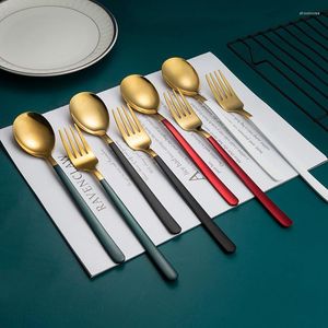Set di stoviglie Set di posate in acciaio inossidabile 304 Cucchiai forchetta Kit di posate Stoviglie di lusso per la cucina domestica