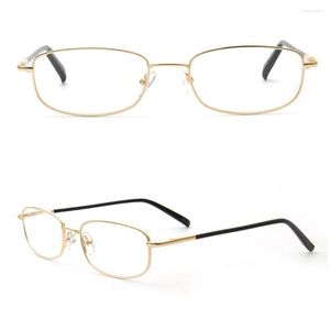 Solglasögon Kvinnor Square Grey Metal Frame Presbyopic Glasses Vintage Reading Men Gold Reader 1,00 1.50 2,00 2,50 3,00 3,50