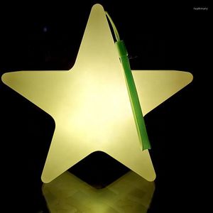 Luci notturne Stelle a LED Lanterna portatile Luce decorativa esterna impermeabile Lampada da campeggio portatile con cordino colorato