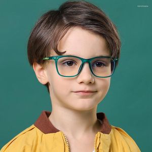 Sonnenbrille Kinder Blaulichtbeständige Brille Computer UV Augenrahmen TR90 Einfach Für Jungen Und Mädchen Transparent