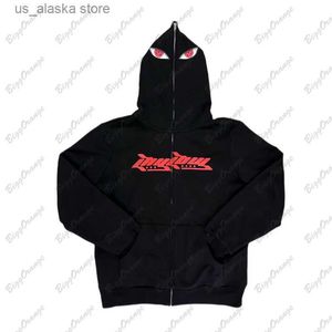 Men's Hoodies Sweatshirts Japanese anime character pattern hoodie writing wheel eye teen jumper y2k clothes animebape sweatshirt men trapstar hoodie T230731