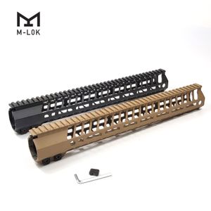 15 Inch High Profile Handguard for AR10(.308) with Clamp Mount and M-LOK Slots, CNC Machined Aluminum, Black, FHH308M-15B/T