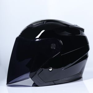 사이클링 헬멧 브랜드 Jiekai Motorcycle Helmet 4 시즌 유니스크로 전기 스쿠터 모토 반 헬멧 더블 바이저 230731