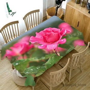 Tavolo stoffa creativa rosa nera tovaglia tovaglia da cucina famiglia raccolta accessori per tavole decorativi per matrimoni R230823