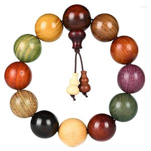 Strand Natural Log Träpärlade armband Ebony Rosewood Sandalwood Buddha Pärlor Nanmu Par