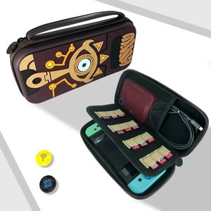 Zelda-Silikon-Tragetasche, kompatibel mit Nintendo Switch/OLED, tragbare Reisetasche für Switch mit 4 Zelda-Daumengriffkappen