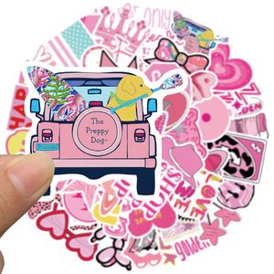 Araba Stickers 50 PCS Karışık Graffiti Kaykay Pembe Girly Kalp Doodles Dizüstü Buzdolabı Kask Pad Bisiklet Bisiklet Motosiklet PS4 Kitap DHWBY