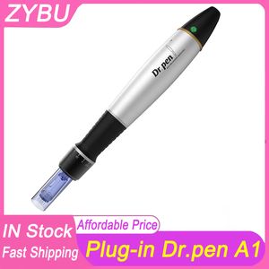 Electric Derma Pen Plug i A1-C med 2st nålkassetter Dr.Pen Stamp Auto Microneedle Skin Care Tool Meso Therapy
