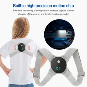 Back Massager Smart Placure Corrector Inteligente för kvinnlig manlig anti Hunchback Bending Påminnelse Bälte Justerbar axelhalsstänger 230801