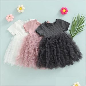 Abiti da ragazza Girl Ma Baby 1-6Y Toddler Kid Girls Dress Tle Tutu Party Wedding Birthday For Children Abbigliamento Costumi D01 Drop Del Dheow