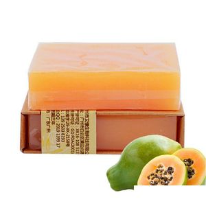 Handmade Soap Natural Organic Herbal Green Papaya Whitening Lightening Skin Remove Acne Moisturizing Cleansing Bath Drop Delivery He Dhhtf
