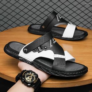 Sandals Slippers Men's Summer 2023 Beach Shoes Outer Wear Middle-Aged And Elderly Sports Soft Bottom Casual Dad