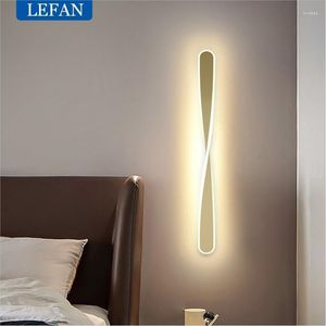 Lampa ścienna nowoczesna spirala LED na sypialnię sypialnia do korytarza korytarza objazdu Wystrój domu Kreatywne oświetlenie wewnętrzne