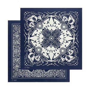 Moda Maschere per il viso Ghetta per il collo 100% cotone Hip Hop Bandana blu Stili nautici 55x55CM Uomo Donna Fasce per capelli all'aperto Fascia per capelli Avvolgi polsi Sciarpe 230801