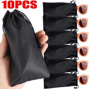 10st. Bärbar mjuk tyg Vattentät solglasögon Bag Microfiber Dust Lagring Pouch Glass Carry Bag Eyewear Case Container