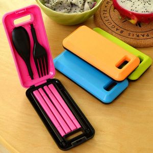 Servis uppsättningar Separabel Portable Folding Fork Plastic Cuter Set Table Seary