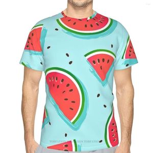 Herr t -skjortor vattenmelon mönster 3D tryckt skjorta för man unisex polyester lös kondition toppar hip hop strand manlig tees