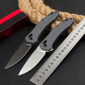 1Pcs KS2042 Assisted Flipper Folding Knife D2 Black/White Stone Wash Blade GFN Handle EDC Pocket Knives with Retail Box