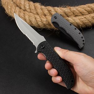KS3650 Assisted Flipper Folding Knife 8Cr13Mov Black/White Titanium Coating Blade GFN Handle EDC Pocket Knives with Retail Box