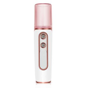 Facial Steamer Dual Hole Spray Hydrator Rechargeable Nano Cold Mini Humidifier for Face with Skin Moisturizing 230801