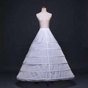 Wiosna Lato 6 Hoops White Slip Petticoat Women Wedding Petticoats Underskirt Elastyczne przyjęcie ślubne Akcesoria Crinoline2217