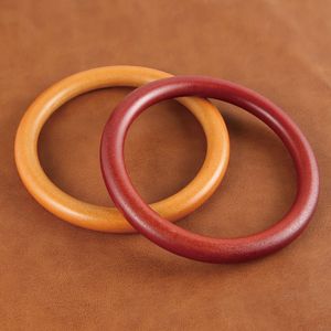 Bag Parts Accessories 10Pcs Wooden Handle Round Purse Tote Woven Solid Wood Replacement DIY Handcraft 230731