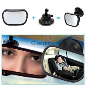 Car Mirrors 2 in 1 Mini Safety Car Back Seat Baby View Mirror Adjustable Baby Rear Convex Mirror Car Baby Kids Monitor Carstyling x0801