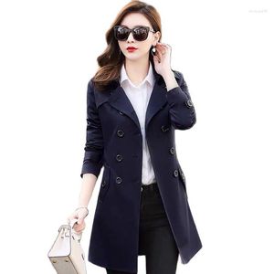 Trench da donna di grandi dimensioni moda lunga giacca a vento casual temperamento da donna primavera e autunno versione coreana allentata di chic elegante