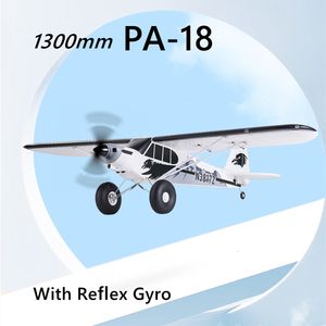 Aircraft Modle FMS RC Airplane 1300MM PA 18 PNP And RTF PA18 J3 Piper Super Cub 5CH With Gyro Auto Balance Trainer Beginner Model 230731