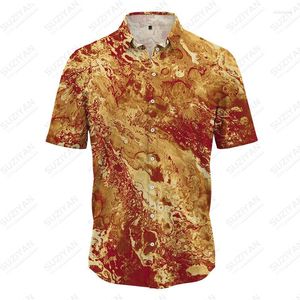 Camisas casuais masculinas 2023 verão camisa de manga curta com botão forrado cardigã estampa 3D plus size leve tingido em gravata unissex