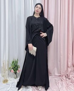 エスニック衣類abaya 3ピースセット着物ムスリム長い内なるドレスヒジャーブ女性イスラムセットローブドバイトルコムードアストカフタン衣装ラマダン