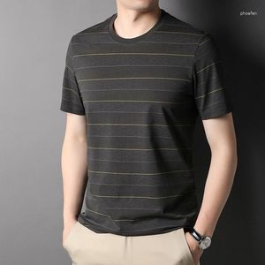 Men's T Shirts Top Summer Grade Brand Tops Urban Designer Shirt Stripe Classic Short Sleeve Casual Fashion Mens Clothing 2023