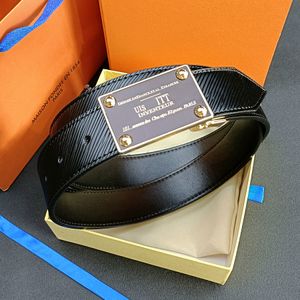 Mens Designer Belt Pin Buckle Luxury Square Letter Buckle Casual Twill Belt Black Brown Spännbredd 3,8 cm Längd 105-125 cm