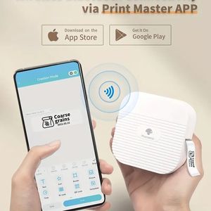 Портативный производитель лейблов с помощью ленты - Mini Printer Phomemo Q31, совместимый с iOS Android, идеально подходит для дома, офисная организация - USB -перезаряжаемый лейбл в Pink