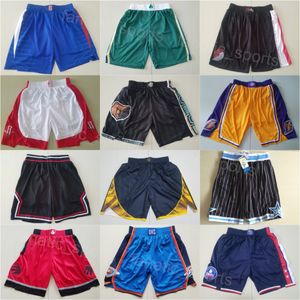 Calções de basquete da equipe Western Eastern Running Sweatpant Wear Elástico Calças de cintura masculina Todos costurados Curto Retro Workout Alta Elasticidade Luka Doncic Devin Booker