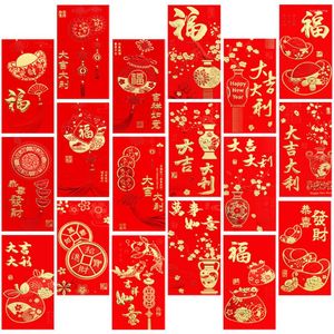 ギフトラップ36 PCS中国の赤い封筒の年エンベロープ2023千元16.5x9cm紙パケットホンバオ