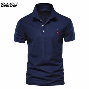 Męska Polos Bolibao marka koszulka polo męska mens haft haftowa bawełniana koszulka polo men mgły krótkiej mody mody Polo Male 230801