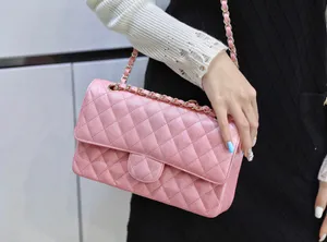 10a süper orijinal kaliteli kadınlar zincir omuz çantaları havyar kuzu derisi deri lüks tasarımcı cf çanta moda crossbody klasik el çantası lady cüzdan 02