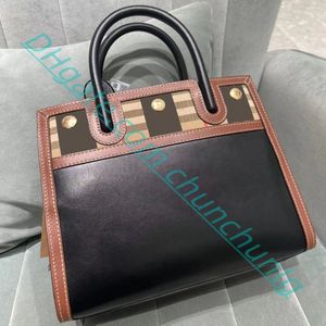 Designer di lusso Titolo Borse a tracolla Borsa a tracolla in pelle bovina Borse tote da donna Borse bicolore rivetto Totes motivo a quadri Borse da sera voluminose Borse per la spesa di moda